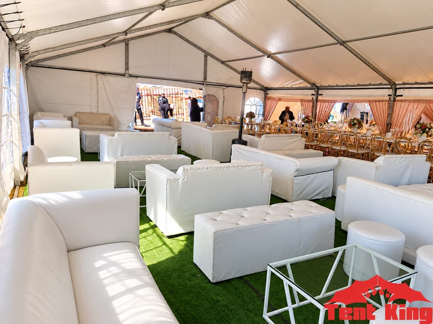 Professional event furniture and seating setup