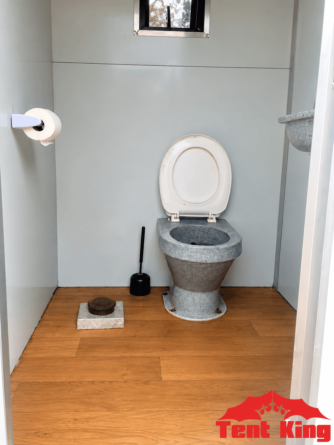 Tent King VIP toilet facility interior